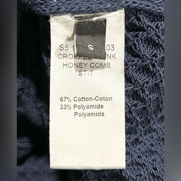 Joseph Honeycomb-Stitched Contrast Cotton-Blend Sweater Navy S - Picture 6 of 7